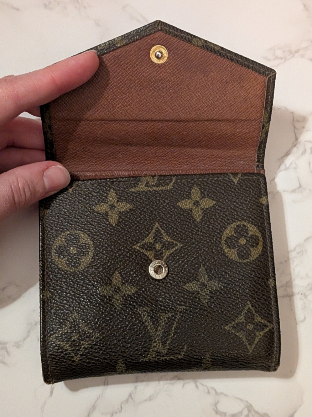 Authenticated Louis Vuitton Monogram Compact Envelope Wallet - Brown - Picture 7 of 16